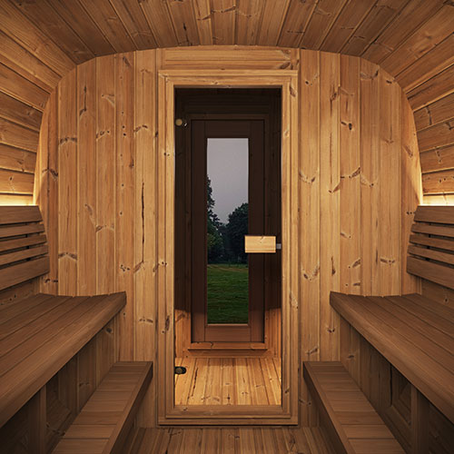 SaunaLife Model CL12GCP Cube-Series Outdoor Home Sauna Suite Kit | 8 Persons
