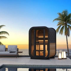 SaunaLife Model CL3G Cube-Series Outdoor Home Sauna Kit | 2 Persons