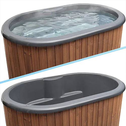 SaunaLife 2-Person Thermo-Pine Cold/Hot Plunge Tub w/ Water Chiller/Heater | Model S2N - Green Vista Living