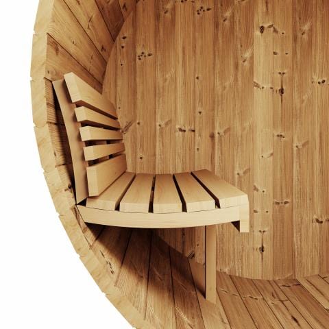 SaunaLife Model E7G Barrel Sauna Glass Front | 4 Persons