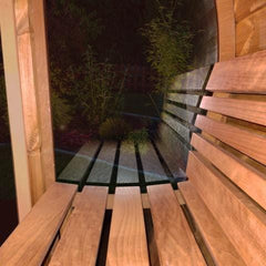 SaunaLife Model E7G Barrel Sauna Glass Front | 4 Persons