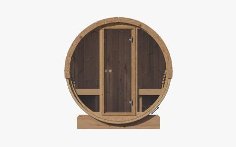 SaunaLife Model E8G Sauna Barrel Glass Front | 6 Persons