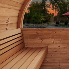 SaunaLife Model E8W Sauna Barrel-Window | 6 Persons