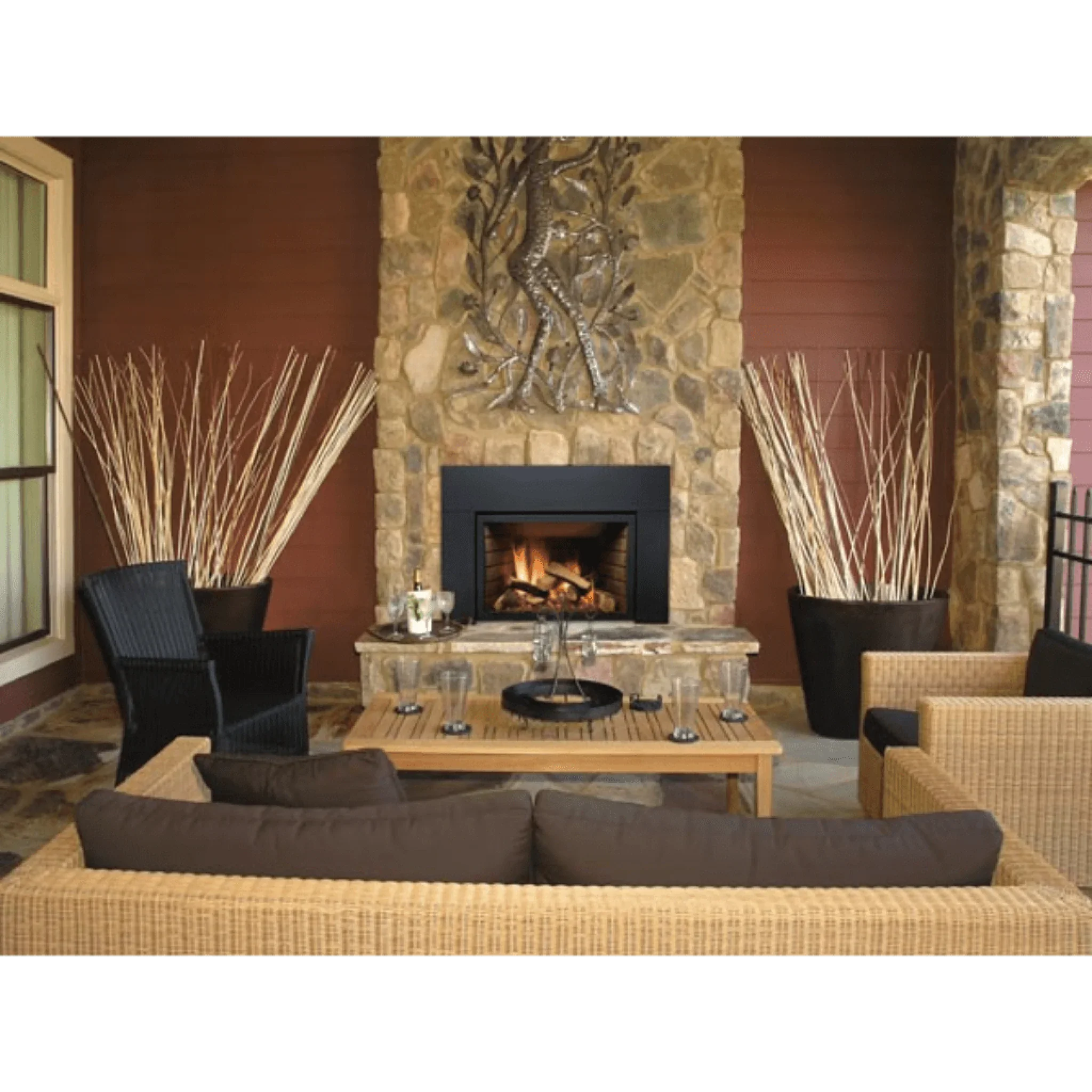 Sierra Flame by Amantii 30" Abbot Direct Vent Linear Gas Fireplace - Green Vista Living
