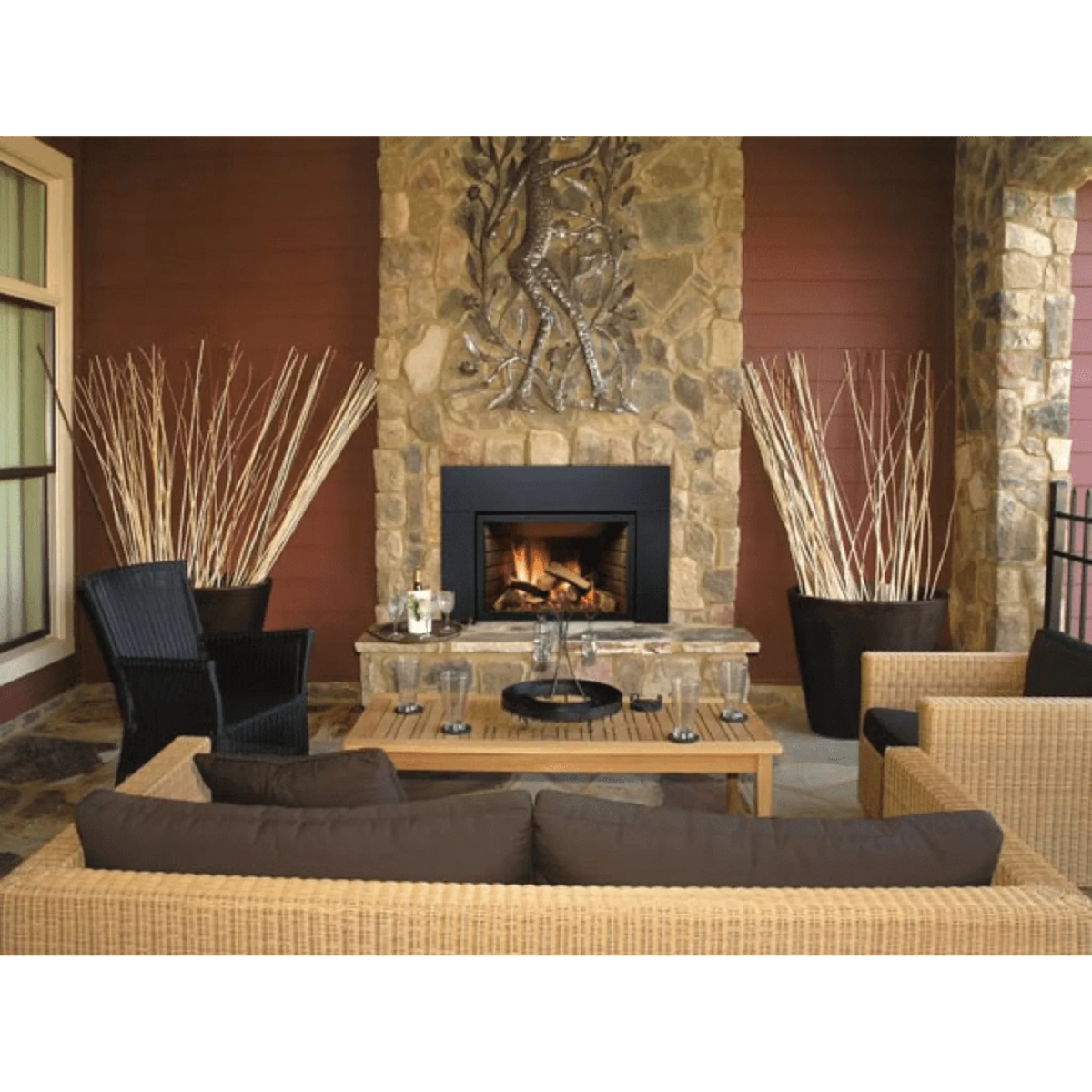 Sierra Flame by Amantii 30" Abbot Direct Vent Linear Gas Fireplace - Green Vista Living