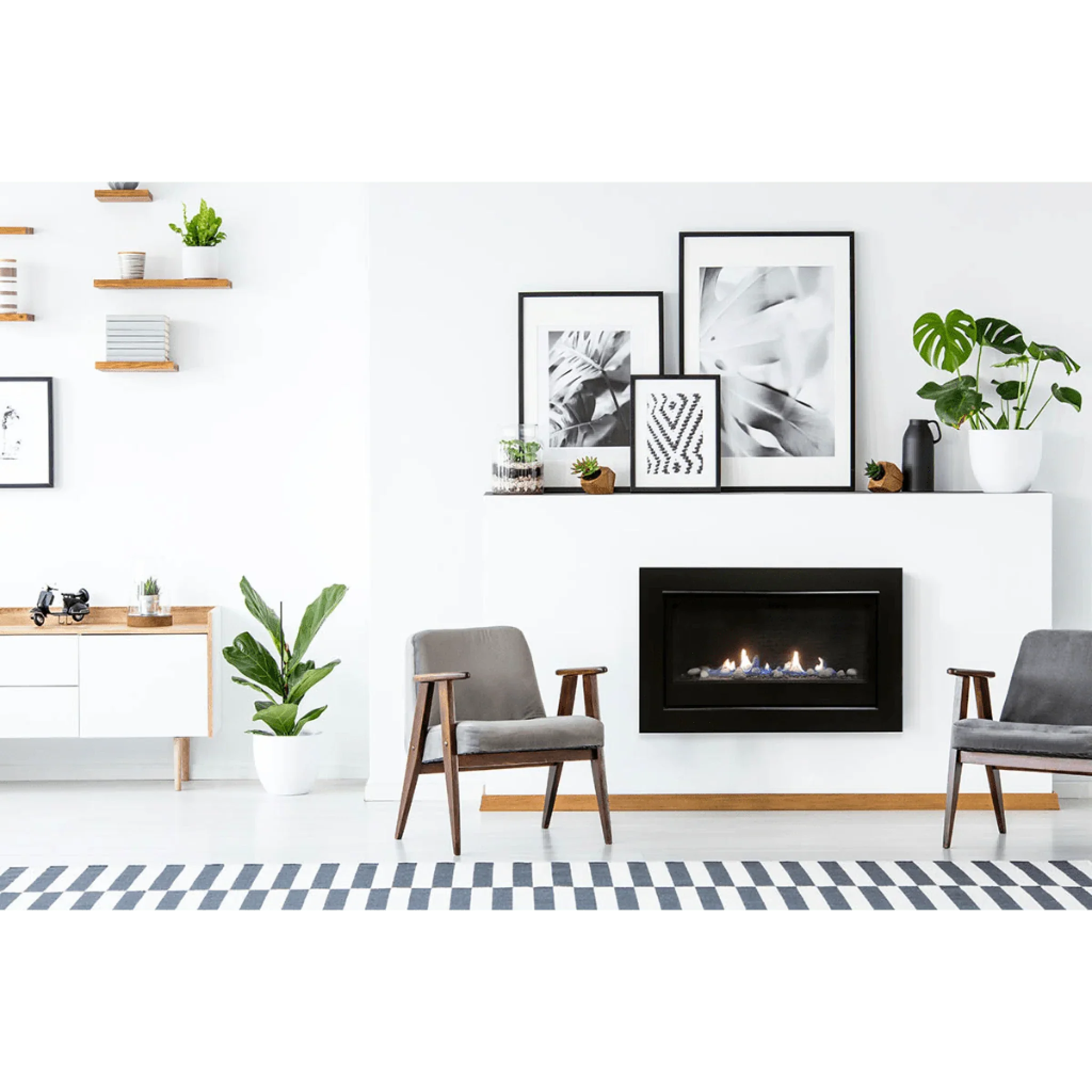 Sierra Flame by Amantii 36" Boston Linear Direct Vent Gas Fireplace - Green Vista Living