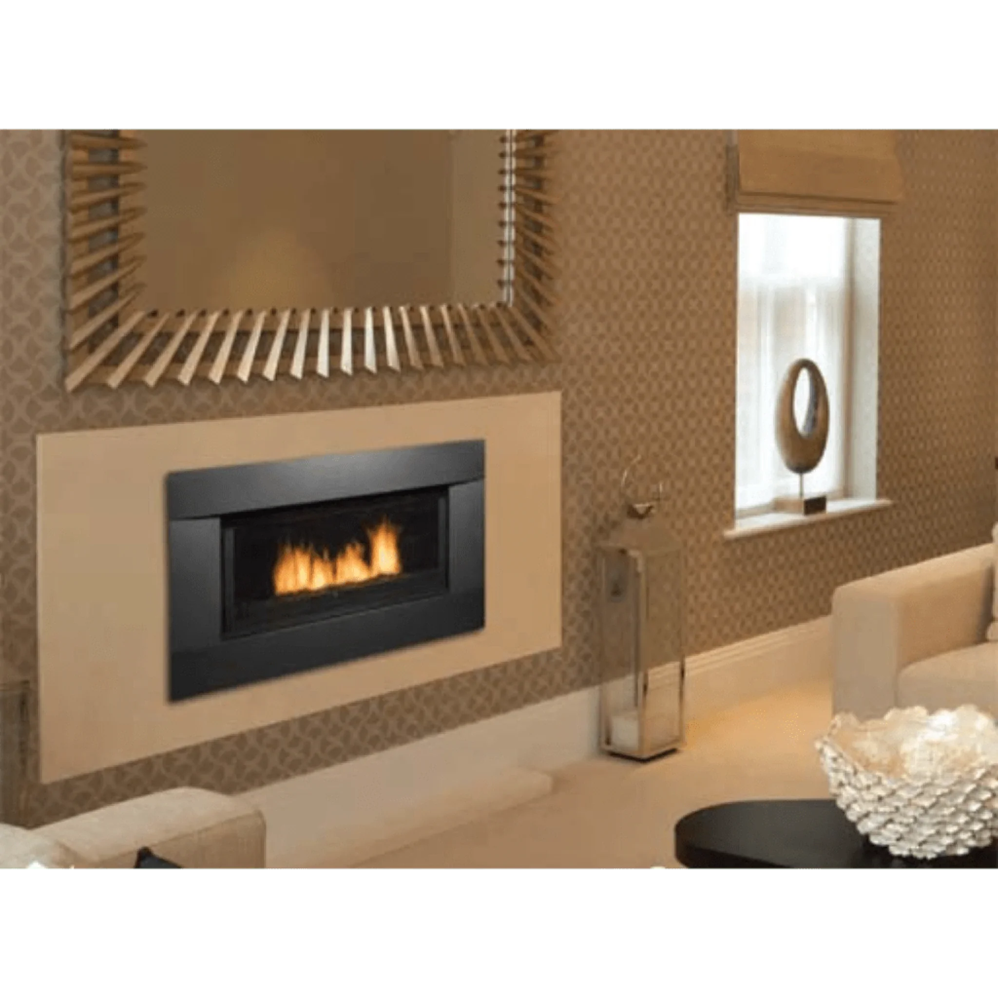 Sierra Flame by Amantii 36" Newcomb Direct Vent Linear Gas Fireplace - Green Vista Living