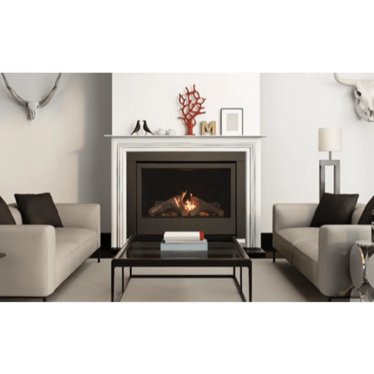 Sierra Flame by Amantii 36" Thompson Direct Vent Linear Gas Fireplace - Green Vista Living