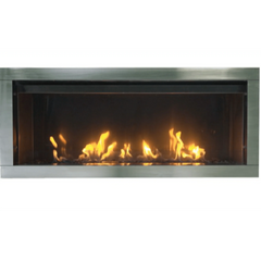 Sierra Flame by Amantii 45" Tahoe Linear Direct Vent Gas Fireplace with Remote and Decorative Media - Green Vista Living