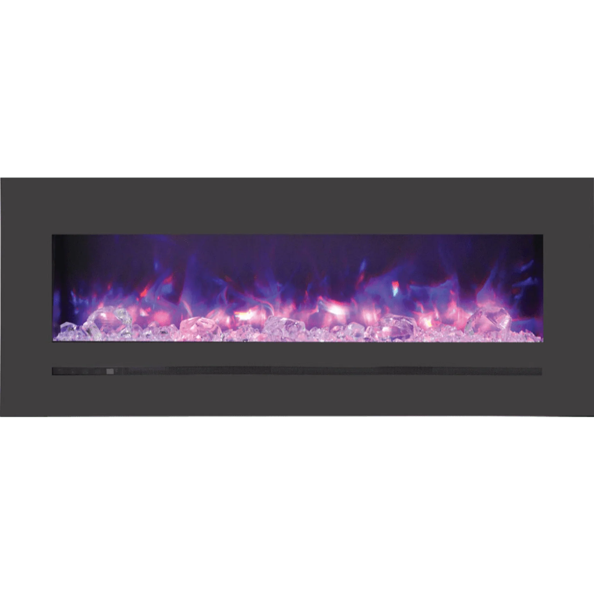 Sierra Flame by Amantii 48" Wall Mount/Flush Mount Electric Fireplace with Deep Charcoal Colored Steel Surround - Green Vista Living