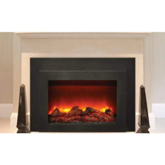 Sierra Flame by Amantii Deep 30"/34" Electric Fireplace Insert with Black Steel Surround - Green Vista Living