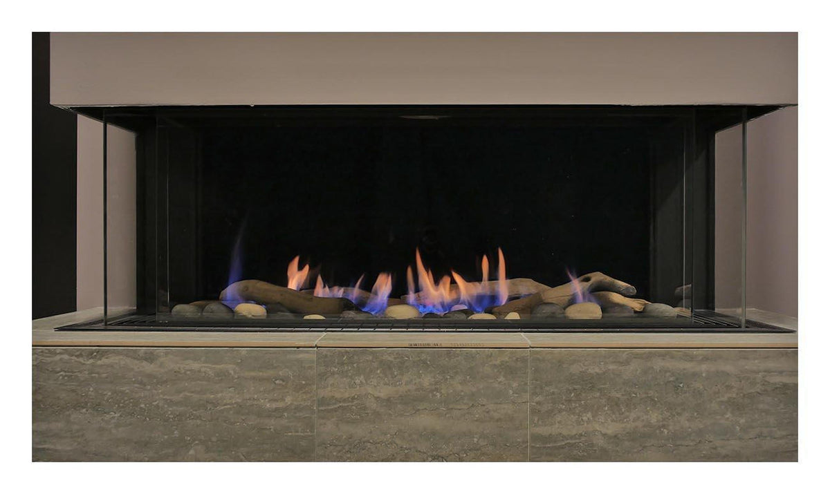 Sierra Flame by Amantii Toscana 38" Three-Sided Peninsula Direct Vent Propane Gas Fireplace