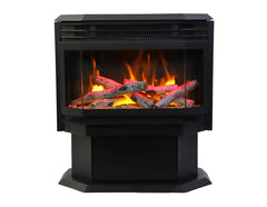 Amantii 26 Inch Sierra Flame Freestanding Electric Fireplace with Logs