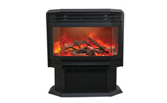 Amantii 26 Inch Sierra Flame Freestanding Electric Fireplace with Logs