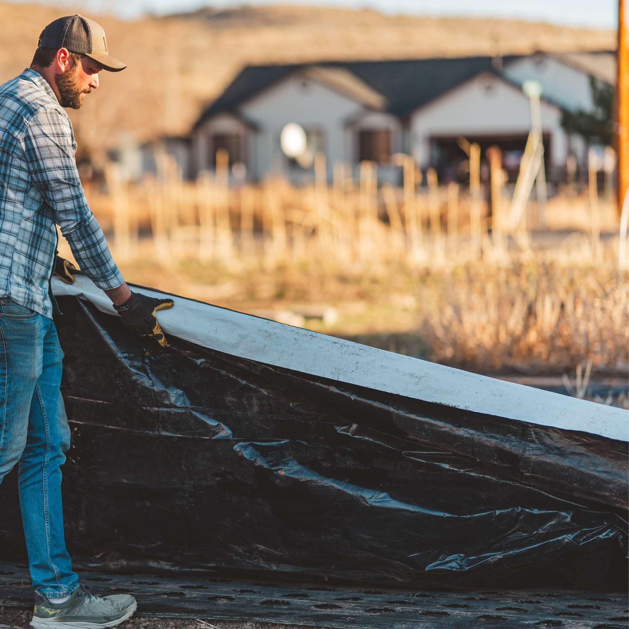 Bootstrap Farmer Silage Tarp - 6 mil Reversible Black & White - Green Vista Living