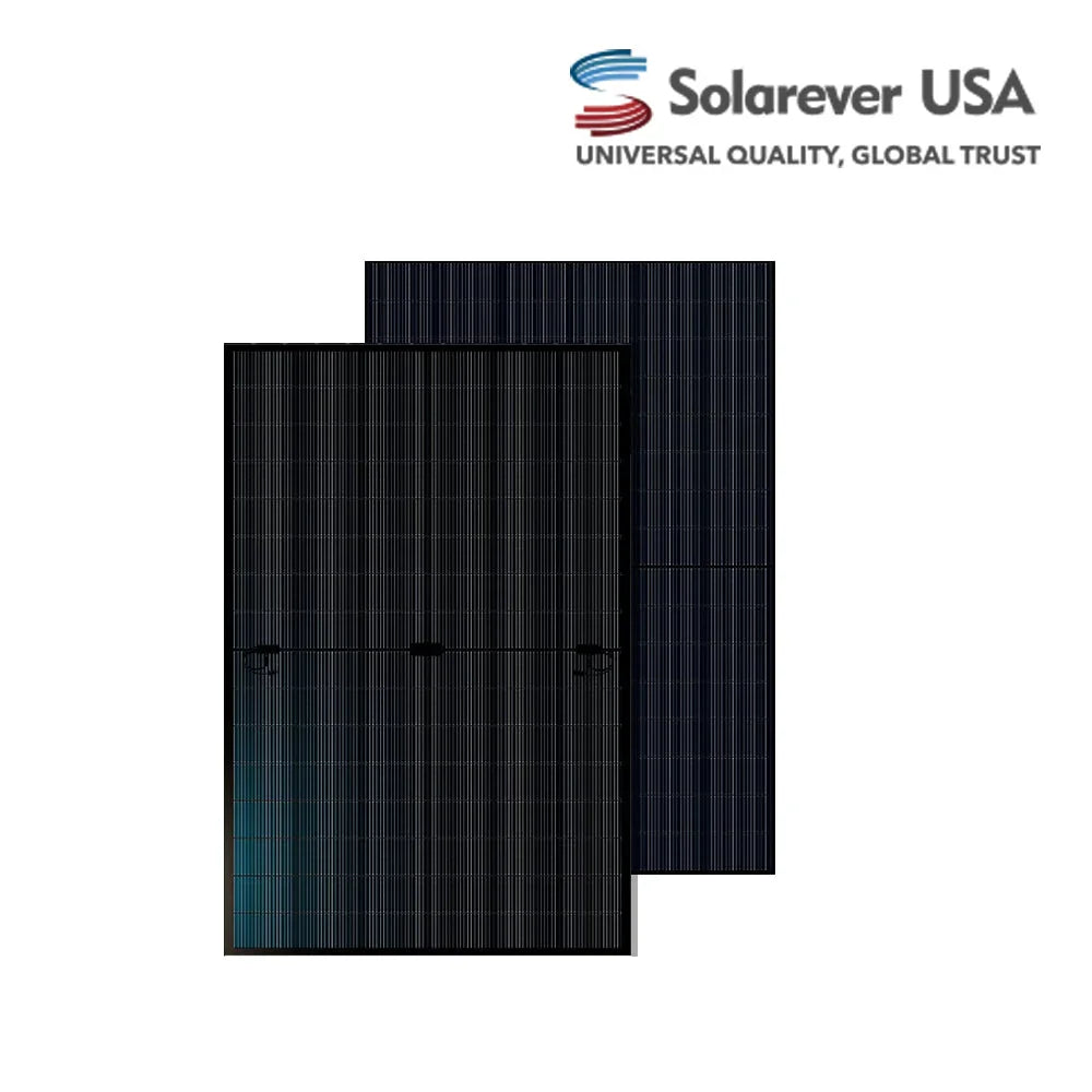 Solarever 450W Dual Glass Bifacial Full Black Solar Panels | Mono-Crystalline N Type |Up to 562W in Bifacial Gain | SE-182*105-450M-96-BD - Green Vista Living