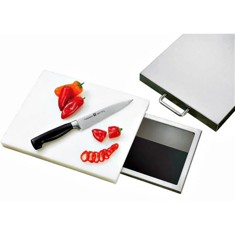 Summerset 14-Inch x 10-Inch Trash Chute & Cutting Board with Lid - SSTC-14 - Green Vista Living