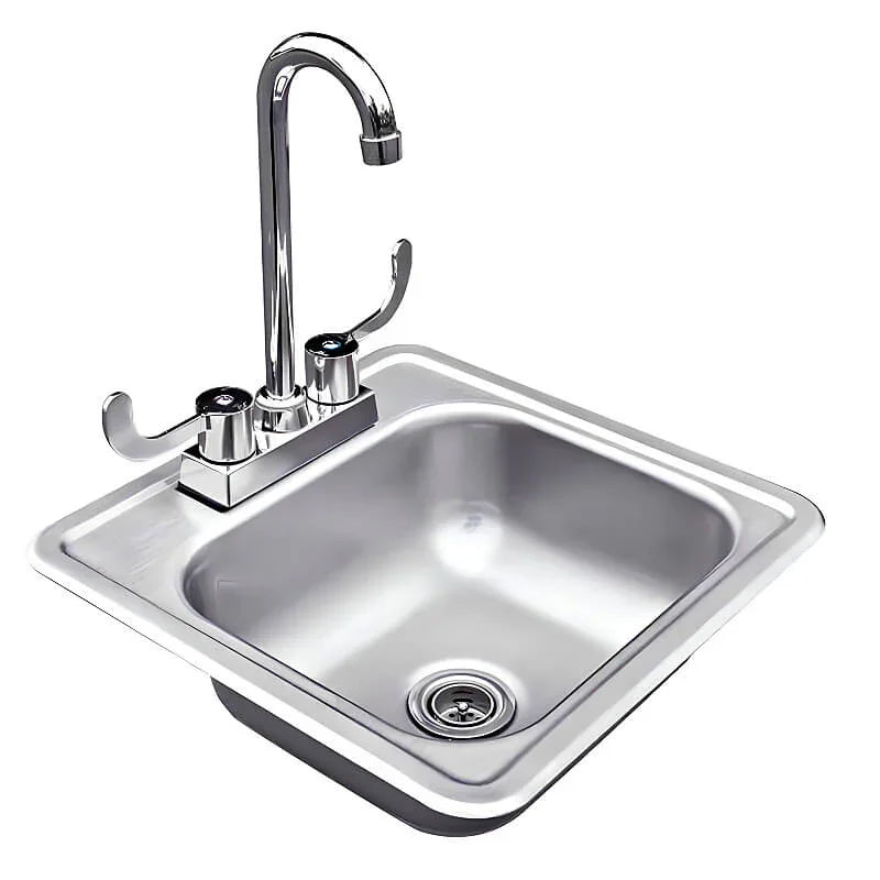 Summerset 15-Inch x 15-Inch Drop-in Sink - SNK-15D - Green Vista Living