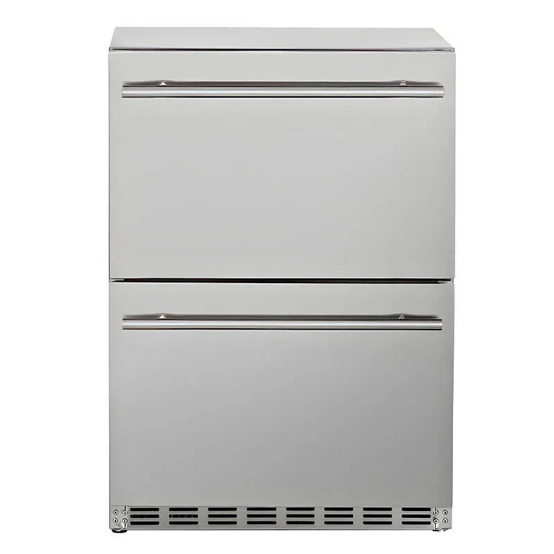 Summerset 24-Inch 5.1 Cu. Ft. Outdoor Rated Two Drawer Refrigerator - RFR-24DR2-A - Green Vista Living