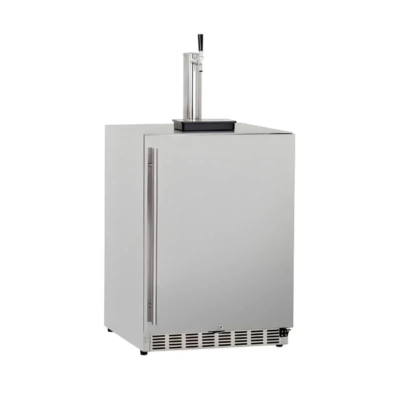 Summerset 24-Inch 6.6 Cu. Ft. Outdoor Rated Single Tap Kegerator - RFR-24DK1 - Green Vista Living
