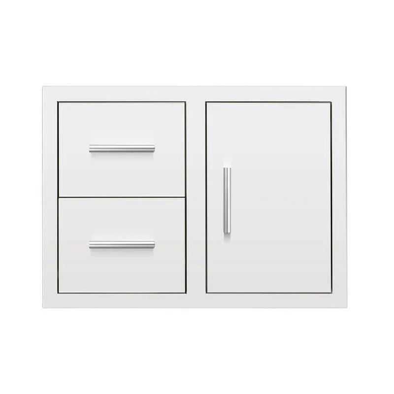 Summerset 30 Inch Flush Mount 2 Drawer & Access Door Combo - DC2-30 - Green Vista Living