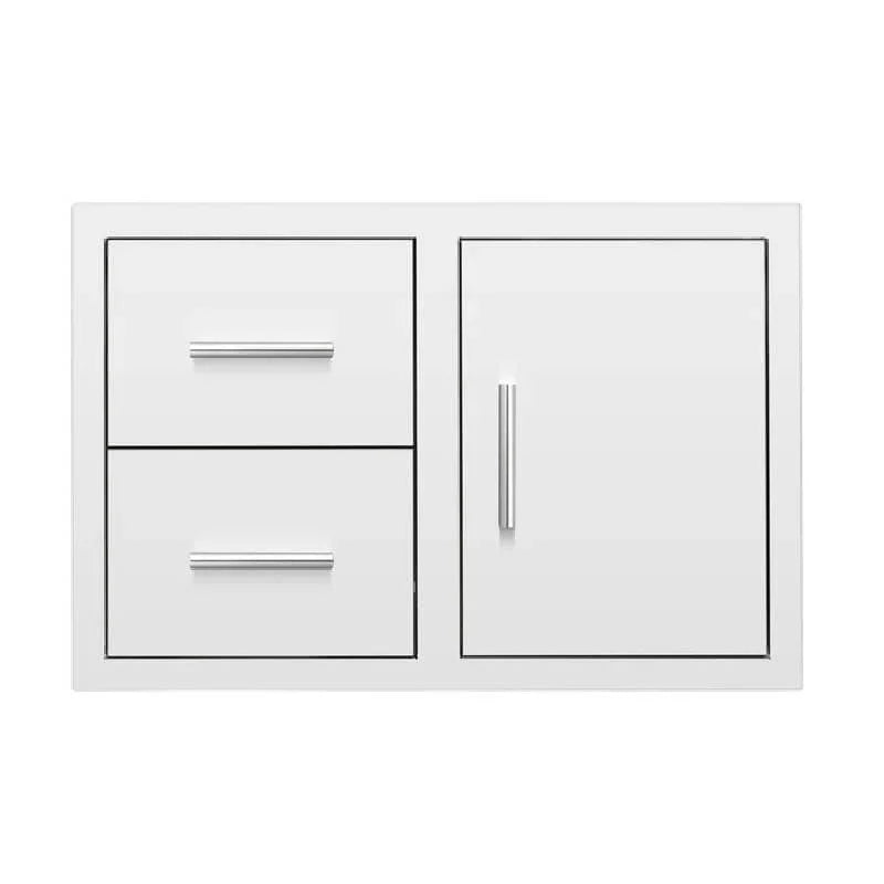 Summerset 33 Inch Flush Mount 2 Drawer & Access Door Combo - DC2-33 - Green Vista Living