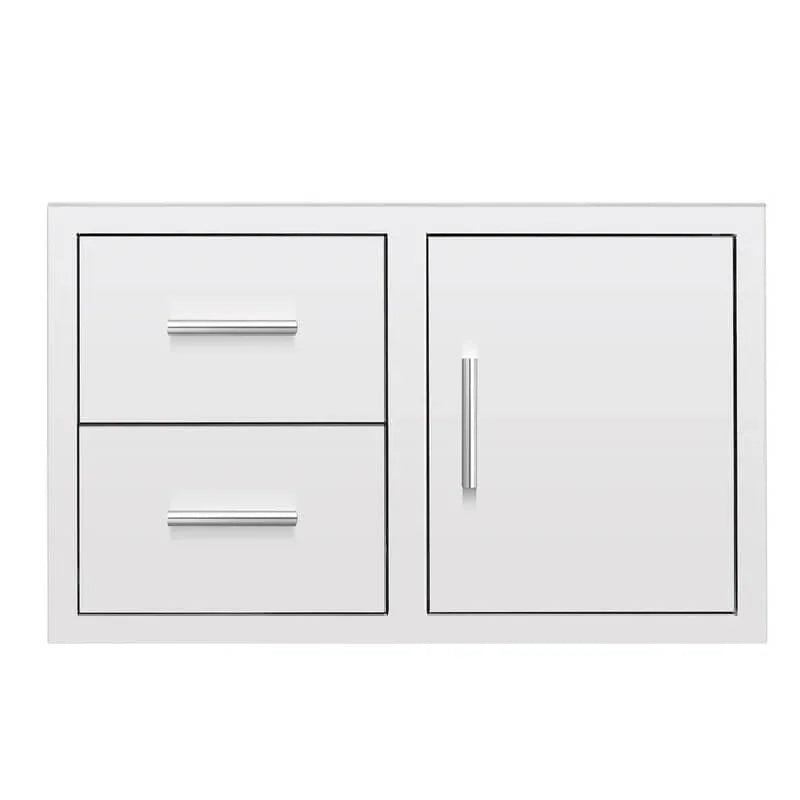 Summerset 36 Inch Flush Mount 2 Drawer & Access Door Combo - DC2-36 - Green Vista Living