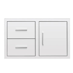 Summerset 36 Inch Flush Mount 2 Drawer & Access Door Combo - DC2-36 - Green Vista Living