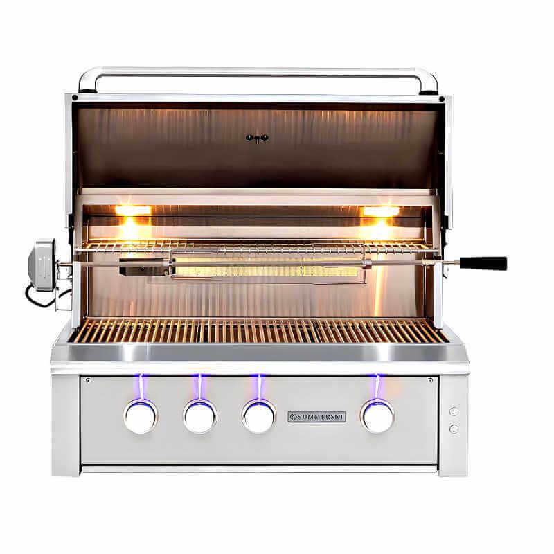 Summerset Alturi 36 Inch 3 Burner Built-In Gas Grill With Rotisserie - Green Vista Living