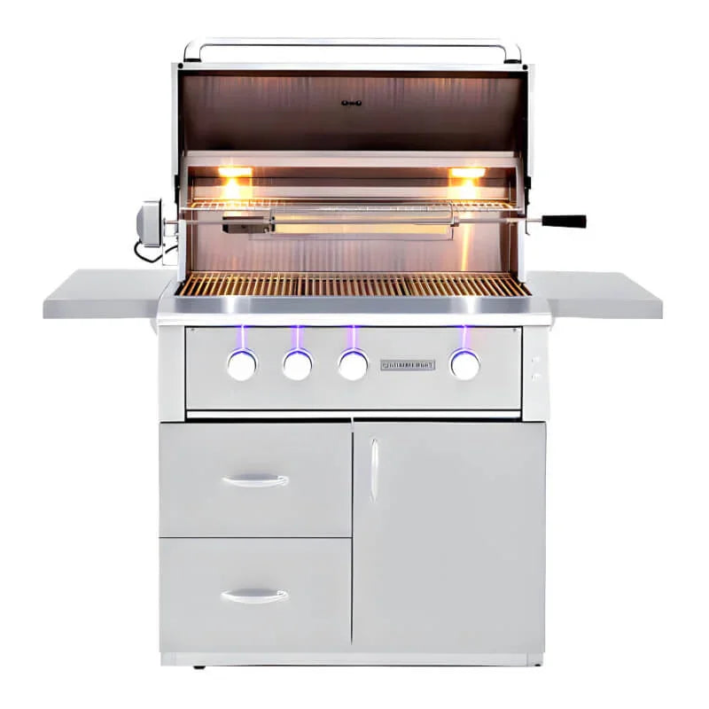 Summerset Alturi 36 Inch 3 Burner Freestanding Gas Grill With Rotisserie - Green Vista Living