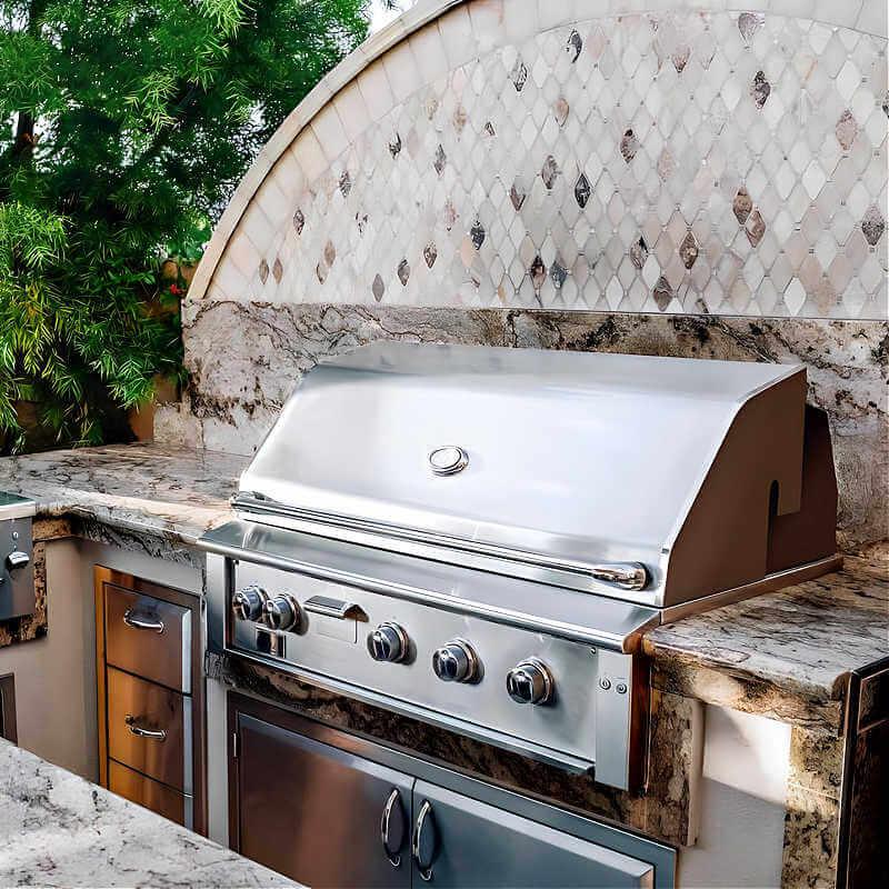 Summerset Alturi 42 Inch 3 Burner Built-In Gas Grill With Rotisserie - Green Vista Living