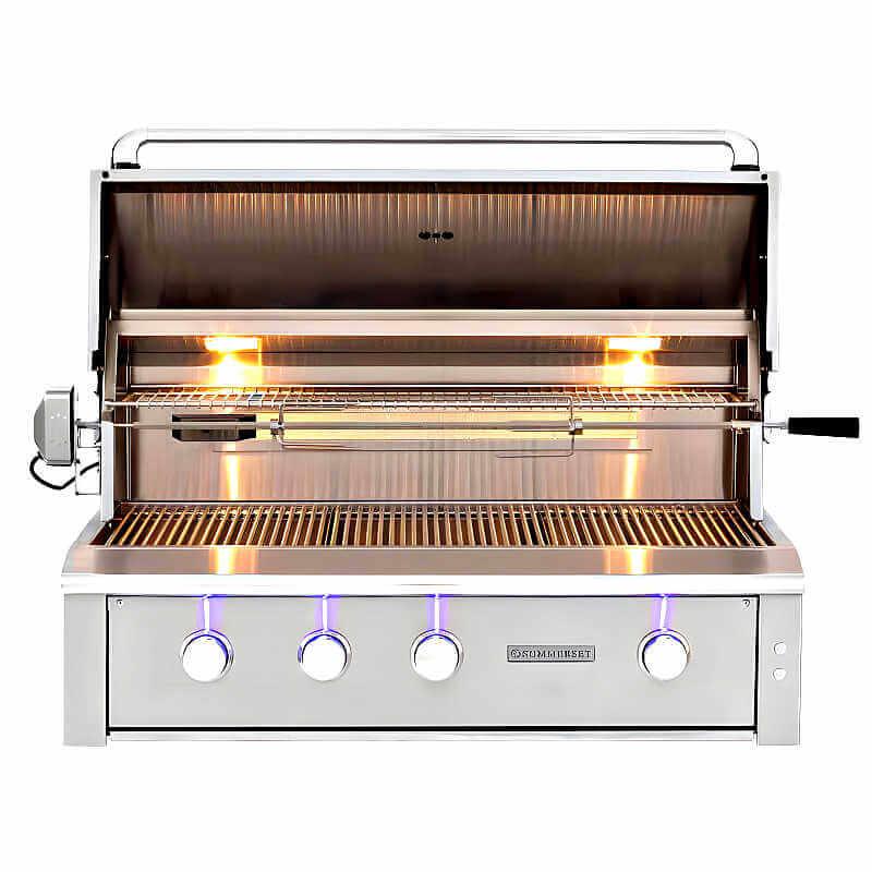 Summerset Alturi 42 Inch 3 Burner Built-In Gas Grill With Rotisserie - Green Vista Living