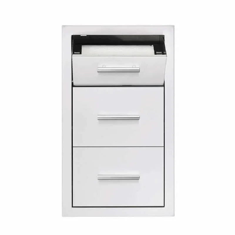 Summerset 17-Inch 2 Drawer & Paper Towel Holder Combo - TDC-17 - Green Vista Living