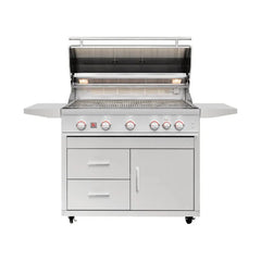 Summerset Sizzler Pro 40 Inch 5 Burner Freestanding Gas Grill w/ Deluxe Cart - Green Vista Living
