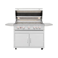 Summerset Sizzler Pro 40 Inch 5 Burner Freestanding Gas Grill w/ Cart - Green Vista Living