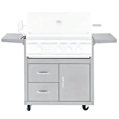 Summerset Sizzler Pro 32 Inch Deluxe Stainless Steel Grill Cart - CART-SIZ32-DC - Green Vista Living