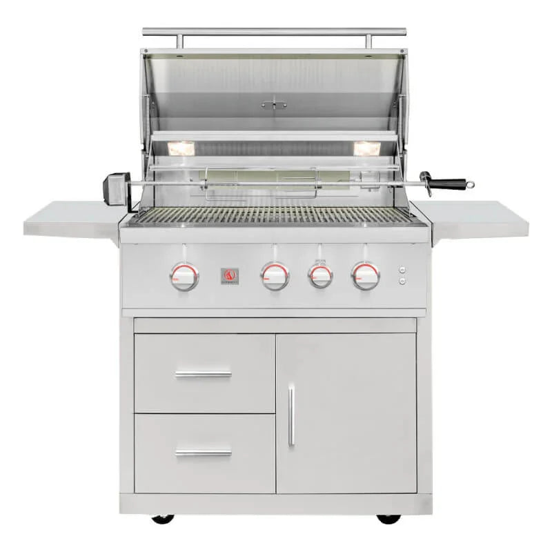 Summerset TRL Pro 32-Inch 3-Burner Freestanding Gas Grill w/ Deluxe Cart - Green Vista Living