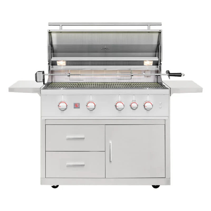 Summerset TRL Pro 40 Inch 4 Burner Freestanding Gas Grill With Deluxe Cart - Green Vista Living
