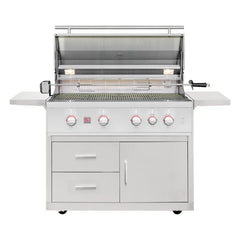 Summerset TRL Pro 40 Inch 4 Burner Freestanding Gas Grill With Deluxe Cart - Green Vista Living