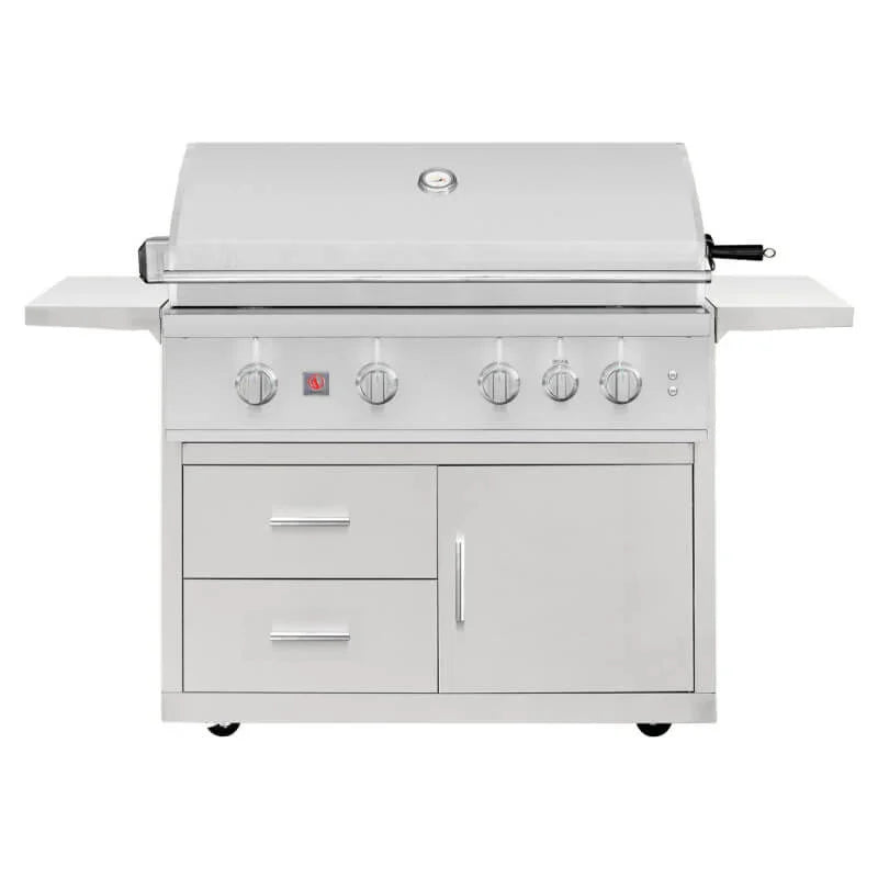 Summerset TRL Pro 40 Inch 4 Burner Freestanding Gas Grill With Deluxe Cart - Green Vista Living