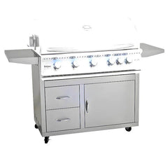 Summerset 40 Inch Sizzler Deluxe Stainless Steel Grill Cart - CART-SIZ40-DC - Green Vista Living