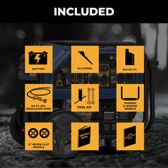 FIRMAN Power Equipment Tri Fuel Portable Generator 10000/8000W Electric Start With CO Alert