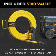 FIRMAN Power Equipment Tri Fuel Portable Generator 11600/9300W Electric Start 120V/240V with Power Cord and CO Alert