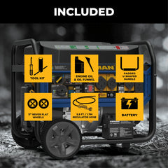 FIRMAN Power Equipment Tri Fuel Portable Generator 11600/9300W Electric Start 120V/240V with CO alert