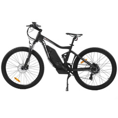 Ecotric Tornado Full Suspension Electric Bike - Matt Black - Green Vista Living