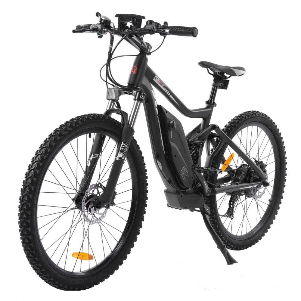 Ecotric Tornado Full Suspension Electric Bike - Matt Black - Green Vista Living