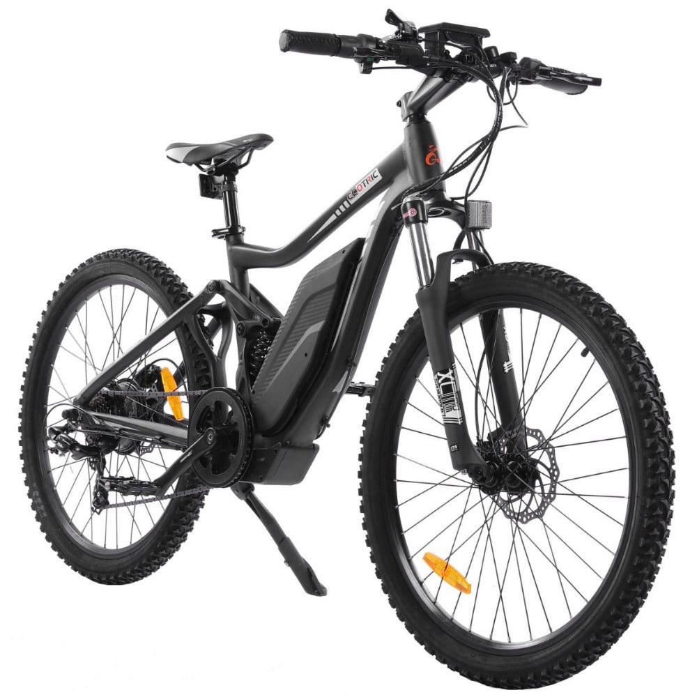 Ecotric Tornado Full Suspension Electric Bike - Matt Black - Green Vista Living