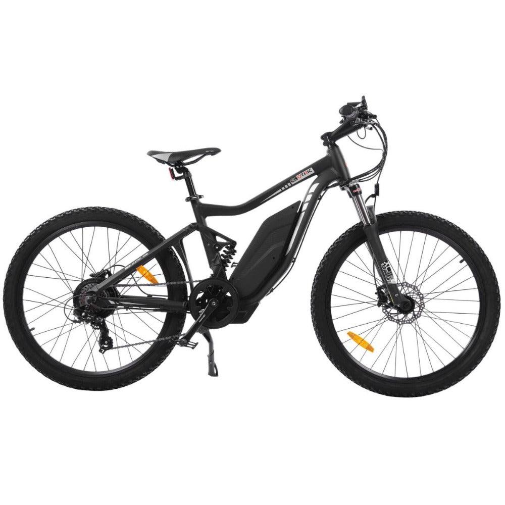 Ecotric Tornado Full Suspension Electric Bike - Matt Black - Green Vista Living