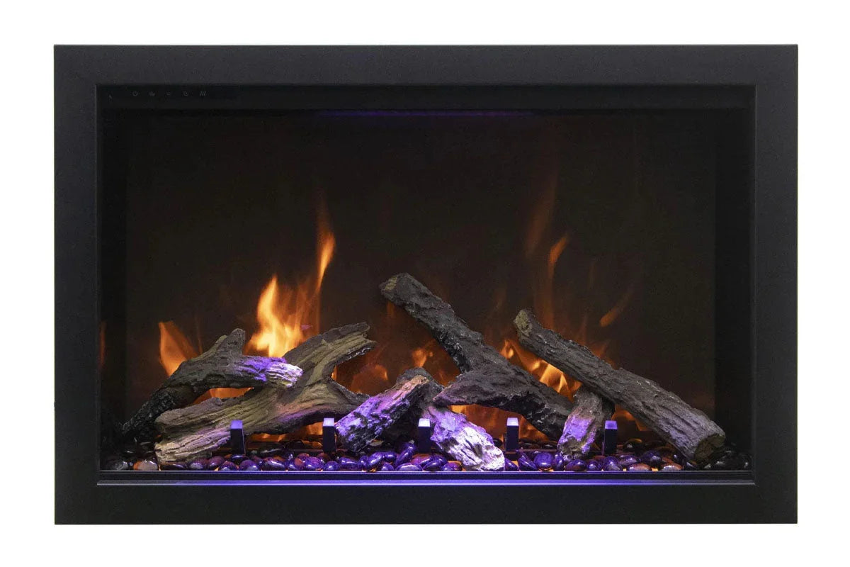 Amantii Traditional Bespoke 30-Inch Built-In Indoor/Outdoor Smart Electric Firebox Insert - Green Vista Living