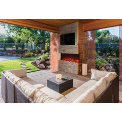 Amantii 72 Inch Tru-View XL Deep Built-In Indoor Outdoor 3 Three Sided Electric Fireplace